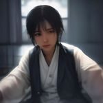 林晓影，资深写真摄影师，站在明亮工作室内手持相机微笑，专业而亲切