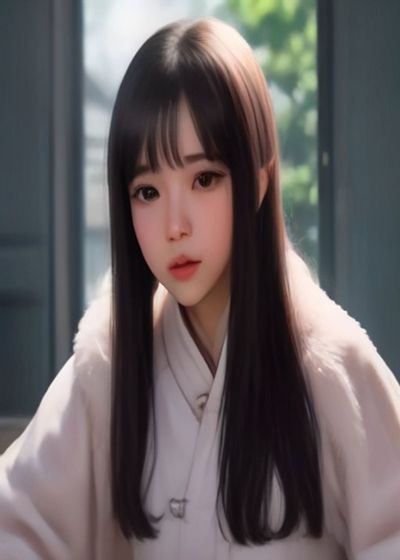 美女写真日系风格拍摄现场，模特身着白色棉麻长裙站在落地窗前，窗外柔和自然光洒落，画面明亮清新温柔